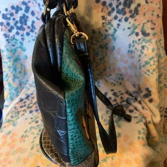 Vintage Barbara Handbag/Shoulder bag giraffe leather - Picture 6 of 12